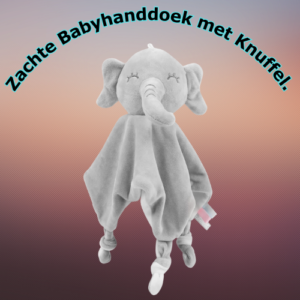 Zachte Babyhanddoek met Knuffel.